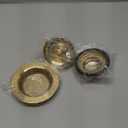 Mudder 3 Pcs Kitchen Sink Drain Strainer and Stopper Stainless Steel Garbage Disposal Plug with Handle Universal Anti-Clogging Kitchen Sink Filter Sieve Basket Strainer(Brushed Gold)