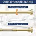 STARLATTA Adjustable Shower Curtain Rod 31-104 Inch, Never Rust Stainless Steel Gold Tension Rod, 1" Heavy Duty No-Drill for Bathroom, Kitchen & Closet