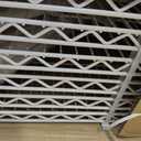 Huwena 4 Tier Mini Fridge Storage Shelf for Dorm with 8 Hooks 4 PVC Pads