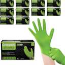 GLOVEWORKS HD Green Gloves, 8 Mil Nitrile Disposable Heavy Duty Raised Diamond Grip Mechanic Glove, Bulk Purchasing Options
