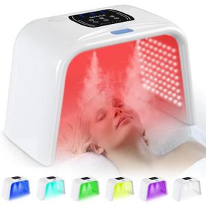 Holsn LED Light Therapy for Face Body with Spray LED Face Mask Light Therapy,Cycle Therapy Light & Time Preset & Adjustable LED Brightness Red Light Therapy Face Mask Beauty Salon Home SPA