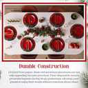 Lallisa 100 Pcs Christmas Snowman Disposable Paper Place Mats Red Let It Snow Winter 13'' Round Placemats Bulk Snowflakes Red Cardinals Seasonal Christmas Holiday Table Mats for Dining Decoration