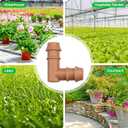 20-Pack Drip Irrigation Barbed Elbow Fittings, Fits 1/2”, 17mm .600” ID Drip Tubing
