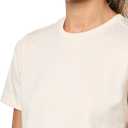 Lacoste Women's Crew Neck Short Sleeve Regular Fit Branding T-Shirt (Beige), Size 36