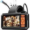 Endoscope Camera with Light,Borescope Cameras with 4.3" IPS 1920P HD Inspection Kamera IP67 Waterproof with 8 Adjustable LEDs 16.5 FT Semi-Rigid Cable Borescopes for Sewer Drain Pipe Cool Gadgets, Black