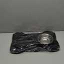 AsFrost Dog Food Bowls Stainless Steel & Water Dish with No-Spill and Non-Skid, Feeder Bowls with Dog Food Dish for Small Medium Large Size,Dogs,Cats,Puppy Pets, Black, 12oz