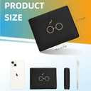 Credit Card Holder Wallet Rfid Blocking Kids Boys Bifold Teen Cool Cute for Cash with ID Window Cardholder Teenage Teenager, Eyeglass (Black)