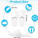 20 Pairs Bulk Disposable Slippers, White Soft Coral Fleece Spa Slippers for Guests, Comfortable Non-slip Closed Toe Slippers for Adults Hotel Travel Party House Bathroom