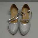 Closed Toe Low Heel Glitter Ballroom Dance Shoes for Women Salsa Latin Wedding Party 1 1/2“ Heel S11-1, 7.5