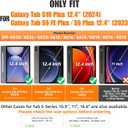 SEYMAC stock Case for Samsung Galaxy Tab S10 Plus/ S9 FE Plus/ S9 Plus 5G Tablet 12.4'' Case with Screen Protector Pencil Holder [360 Rotating Hand Strap] &Stand, Drop-Proof, Black1