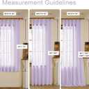 Pinch Pleated Sheer Curtains 80 Inches Long Light Filterring Sheer Semi Voile Drapes Pinch Pleated Curtains for Living Room Bedroom(Light Purple, 42 W x 80 L, 2 Panels)