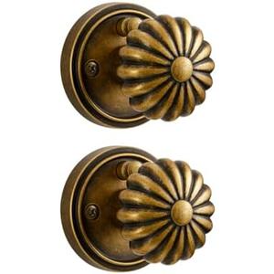 Privacy Door Knobs Antique Brass Retro Door Knob, Interior Door Handle Bathroom Bedroom Vintage Door Knobs, Aluminium Alloy Knob, 2 Pack