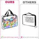 6 Pack Extra Large Toy Storage Bags PVC Organizing Bags with Zippered, Clear PVC Board Game Storage，Toy Storage Organizer，Waterproof Toy Bags for Board Games Clay, Building Blocks, Toys, Books (Black)