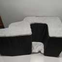 Dog Stairs for Couch Sofa and Chair, 3-Step Dog Steps for Small Dogs and Cats, Non-Slip Indoor Pet Step, Light Grey