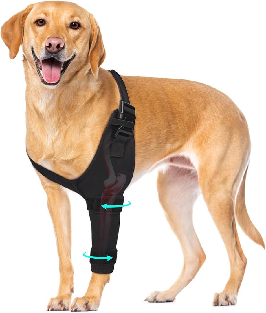 Dog Elbow Protector Brace, Dog Leg Sleeves Anti-Licking for Arthritis, Hygroma, Pressure Sores, and Calluses, Dogs Elbows Pads & Shoulder Brace for Elbow Dysplasia and Injury Recovery, Left M (Green, M)