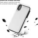 ONETOP iPhone Xs iPhone X Wallet Case with Card Holder,OT Premium PU Leather Kickstand Card Slots Case,Double Magnetic Clasp and Durable Shockproof Cover (White)