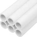 6Pcs 1/2 Inch PVC Pipe 34"(2.83FT) Long Sch40 Industrial Pipes for Home DIY, Greenhouse, Garden, Farm, Workshop, Furniture Grade, White (0.50" x 34"L)