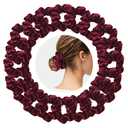 Didder 20 Pcs Hair Scrunchies Velvet Elastics Scrunchy Hair Ties Wine Red Soft Scrunchie Bobbles Ropes Scrunchie Solid color Hair Bands for Women Girls