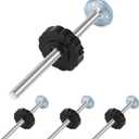 Black M8 (8mm) Baby Gate Threaded Spindle Rod, Extra Long Baby Gate Replacement Bolt, Screw Bolts Kit for Pressure Mounted Safety Door & Stair Door, 4 PCS