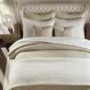 Levtex Home Cross Stitch Reversible King/Cal King Quilt Set (106x92in) and 2 Pillow Shams (36x20in) - Stitch Texture - Taupe - Cotton King Size Quilt Bedding Set - Lightweight Soft Pre-Washed
