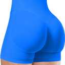 Unthewe Womens Workout Seamless Scrunch Butt Lifting Shorts High Waisted Tummy Control Gym Yoga Shorts (Medium, #1 Royal Blue)