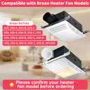 S97017063 Heater Motor Assembly Compatible with Broan Nutone 655-C,655F-C,655,655-A,655-B,656,656-A,656-B,656-C,658,659,659-A,659-B,659-C,659-D,695,695-A,695-B,695-C,695-D,HFL695 Bathroom Exhaust Fan