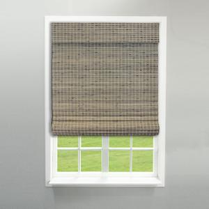 Radiance Cordless Bamboo Roman Shades for Windows - Flatstick Bamboo Blinds for Reduce Bright Light - Bamboo Roman Shades for Home & Offices - Driftwood - 27" W x 64" L - (2208850E)