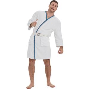 Threads Men's Robe Cotton Blend Knit Bathrobe