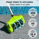 Sepetrel Handheld Electric Pool Brush Head for Cleaning Walls,Portable & Rechargeable Cordless Inground/Above Ground Swimming Pool Scrub Brushes