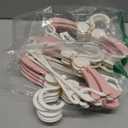 Baby Hangers for Closet 20pcs, Pink Kids Clothes Hanger Plastic, 11-14.5" Adjustable Perchas for Child Dresses, Non-Slip Children Bow Hanger for Girl Toddler Infant Nursery Newborn Clothing (Light Pink 20pack)