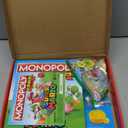 Monopoly Junior Super Mario Edition Board Game, Fun Kids' Ages 5 and Up, Explore The Mushroom Kingdom as Mario, Peach, Yoshi, or Luigi 