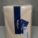 Bedsure Satin Sheets King Size - 4 Piece Silky Bedsheets with Elastic Corner Straps and 15 Inches Deep Pocket Fitted Bedsheet,1 Flat Sheet, 2 Satin Pillowcases, Good for Hair & Skin (King, Champagne)