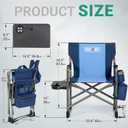 Overmont Folding Camping Chair with Side Table, Cooler Bag, 400 lb Capacity, 1pc