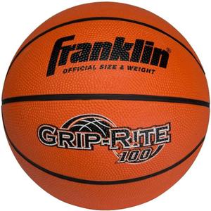 Franklin Sports Grip-Rite Indoor + Outdoor Rubber Basketballs - Official Size 29.5" Inch + 28.5" - All Weather + All Surface - Men's + Women's Basketball (Orange)