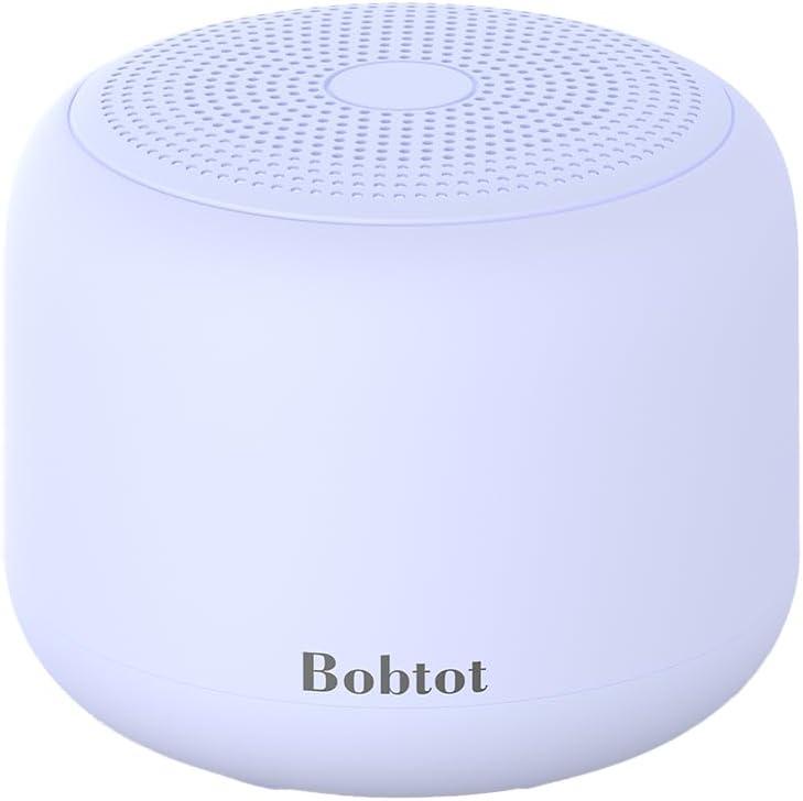 Bobtot Portable Bluetooth Speakers with Strap Easy to Carry, Wireless IPX5 Waterproof Mini Speaker with Loud Stereo Sound, 20 Hours Playtime, Rechargeable Battery, Built-in Microphone, Purple