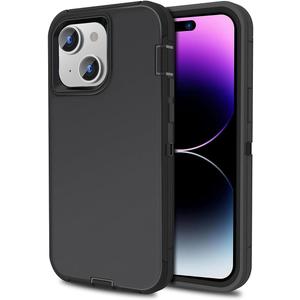 Compatible with iPhone 12 Pro Max  Phone Case, Dual Layer Shockproof Full Body Cover Military Grade Drop Protection Heavy Duty Phone Case for Women & Men (Black)