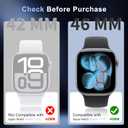 6 Pack for Apple Watch Series 11/10 Screen Protector, 46mm ONLY, Soft Film with Dust Free Installation Tray, Easy Apply, Bubble Free, Anti Fingerprint, Full Coverage, For Beginners