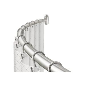 Curved Shower Curtain Rod, TOPROD Round Shower Curtain Rod 48-72 Inches Adjustable, Rounded Bowed Stainless Steel Shower Rods for Bathroom, Bathtub, More Shower Space, Brushed Nickel, Need to Drill