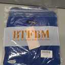 BTFBM Women's Long Sleeve Shirts 2025 Fall Crop Going Out Tops Mesh Ruched Casual Off Shoulder Blouses Y2K Clothes (Blue, XL)