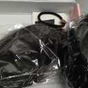 Flufymooz ponytail extension, 30 Inch Long Straight Drawstring Ponytail Synthetic Hairpieces Fake Pony Tails Natural Soft Clip in Hair Extension ponytail for Women (Black Brown)