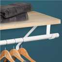 Nuk3y Heavy Duty Adjustable Shelf Rod Support Bracket (White)