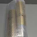 I00000 50 Pack 12 oz Gold Plastic Cups, Gold Rimmed Disposable Cups, Disposable Plastic Wine Glasses Cocktail Glasses Heavy Duty Cup with Golden Rim, 12 Ounce Tumblers for Party & Wedding