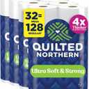 Quilted Northern Ultra Soft & Strong Toilet Paper, 32 Mega Rolls = 128 Regular Rolls, 4X Stronger*, Premium Soft Toilet Tissue