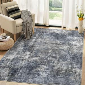 Washable 9x12 Area Rugs for Living Room: Abstract Modern Home Decor Rug