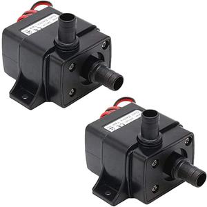 HiLetgo 2pcs Water Pump 240L/H DC 12V 4.2W Micro Brushless Pump 3M Pumping Head Ultra Quiet Water Pump for Pool Aquarium Fish Tank