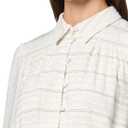 BCBG Women's Long Sleeve Collared A-Line Mini Dress with Tie Belt (White, M)