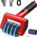 800 RPM Electric Grill Brush for Outdoor, 2-Speed High Power BBQ Cleaning Tool, 4000mAh Cordless Scrubber with LED Light, Non-Shedding Brush & 2 Scouring Pads for Gas/Charcoal/Weber Grates