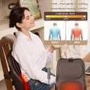 Back Massager With Heat,3D Shiatsu Kneading Massage Pillow,Gifts For Women Men Mom Husband,Up&Down Back Massager For Pain Relief,Lower Back Massager for Back,Shoulder,Neck,At Home Office Car(Brown)