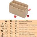 DailyPlus Purse Organizer Insert with Zipper Felt Bag Organizer for Tote Purse Beige Large