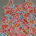 Aleumdr Women's One Piece Swimsuit Floral Print Whip Stitch Tummy Control Swimdress Skirt Bathing Suit with Pocket Size M